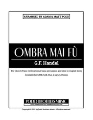 Ombra Mai Fu Two-Part choral sheet music cover Thumbnail